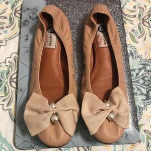 Lanvin Ballet Flats Bow Pearl